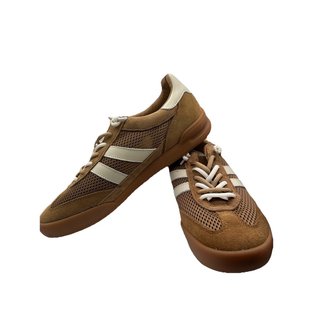 Steve Madden Verdict Sneakers Shoes low top mesh upper Tan suede Women's Size 9